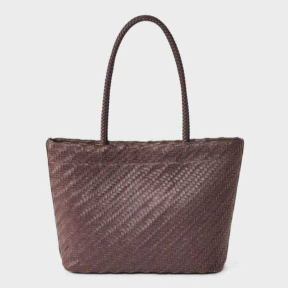 A New Day Handbags - A New Day - Woven Tote Bag - A New Day Elusive Brown